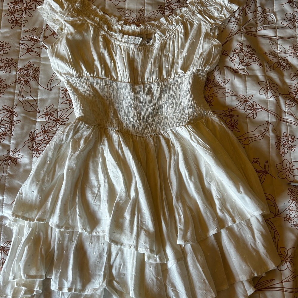 Princess Polly White Layered Dress